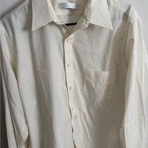 Geoffrey Beene Ivory Men's Dress Shirt